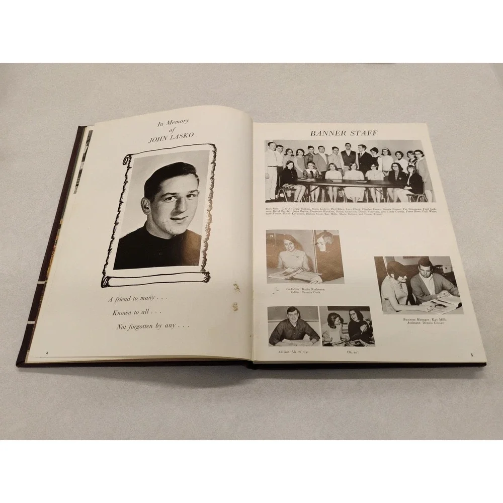 1968 Livermore Falls High School Andies THE BANNER Yearbook Maine
